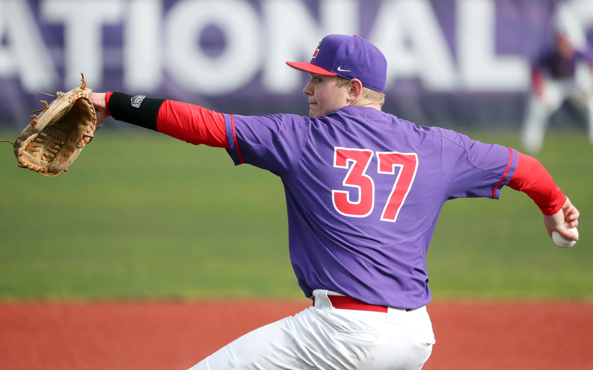 photo of Wyatt pitching.