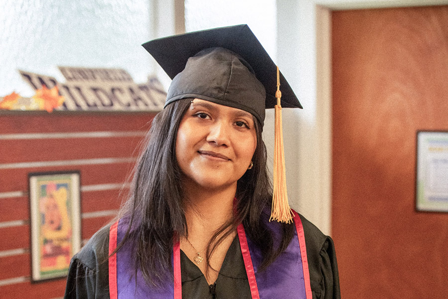 Natisha in her cap and gown