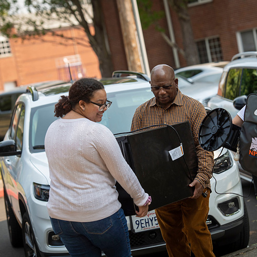 Photo from students moving into their dorm.