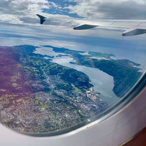 view from an airplane